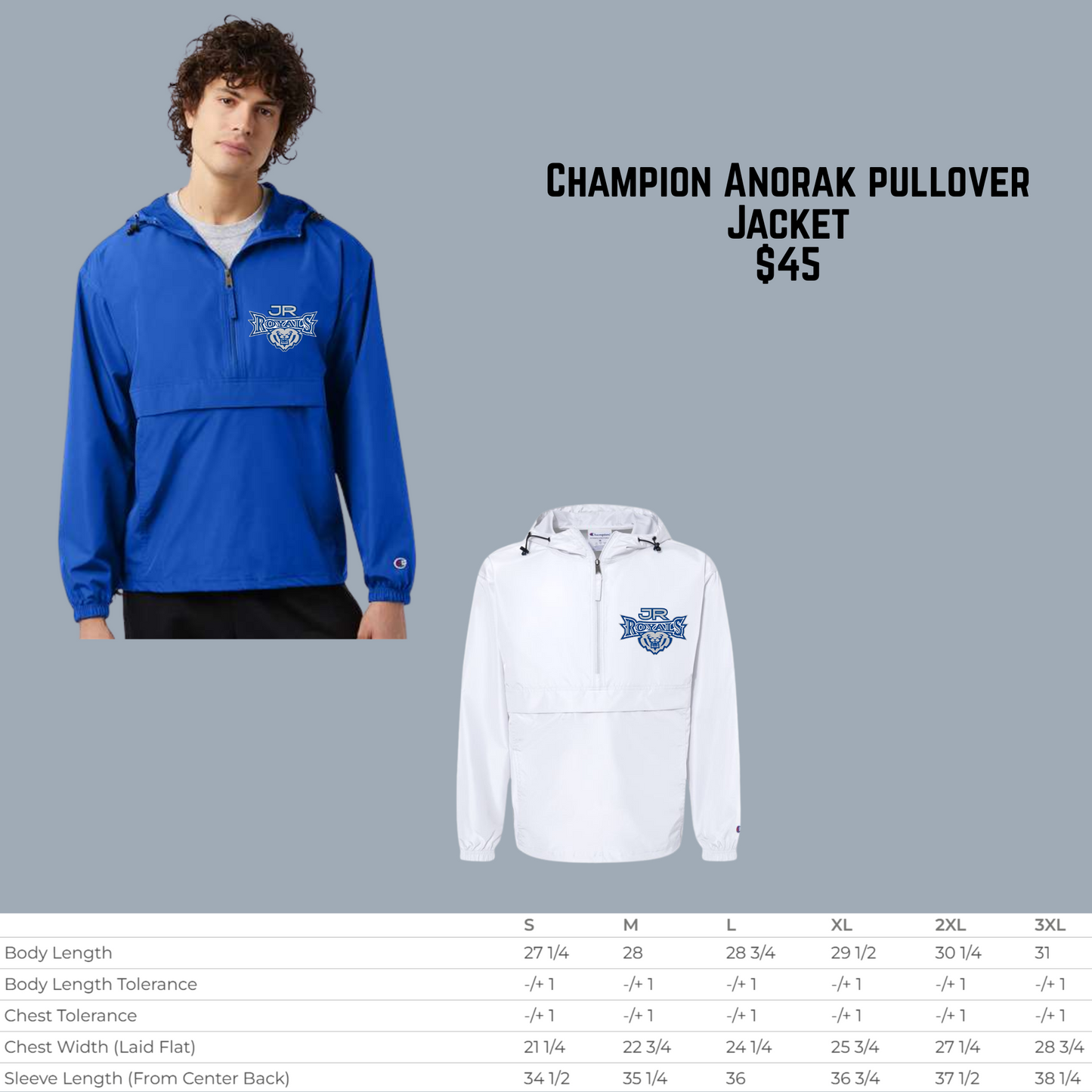 Jr. Royals Champion Anorak Pullover