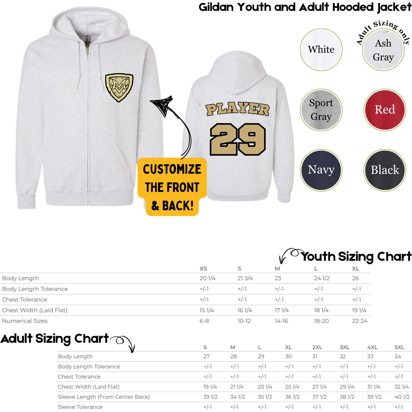 MV Gildan Hooded Jacket
