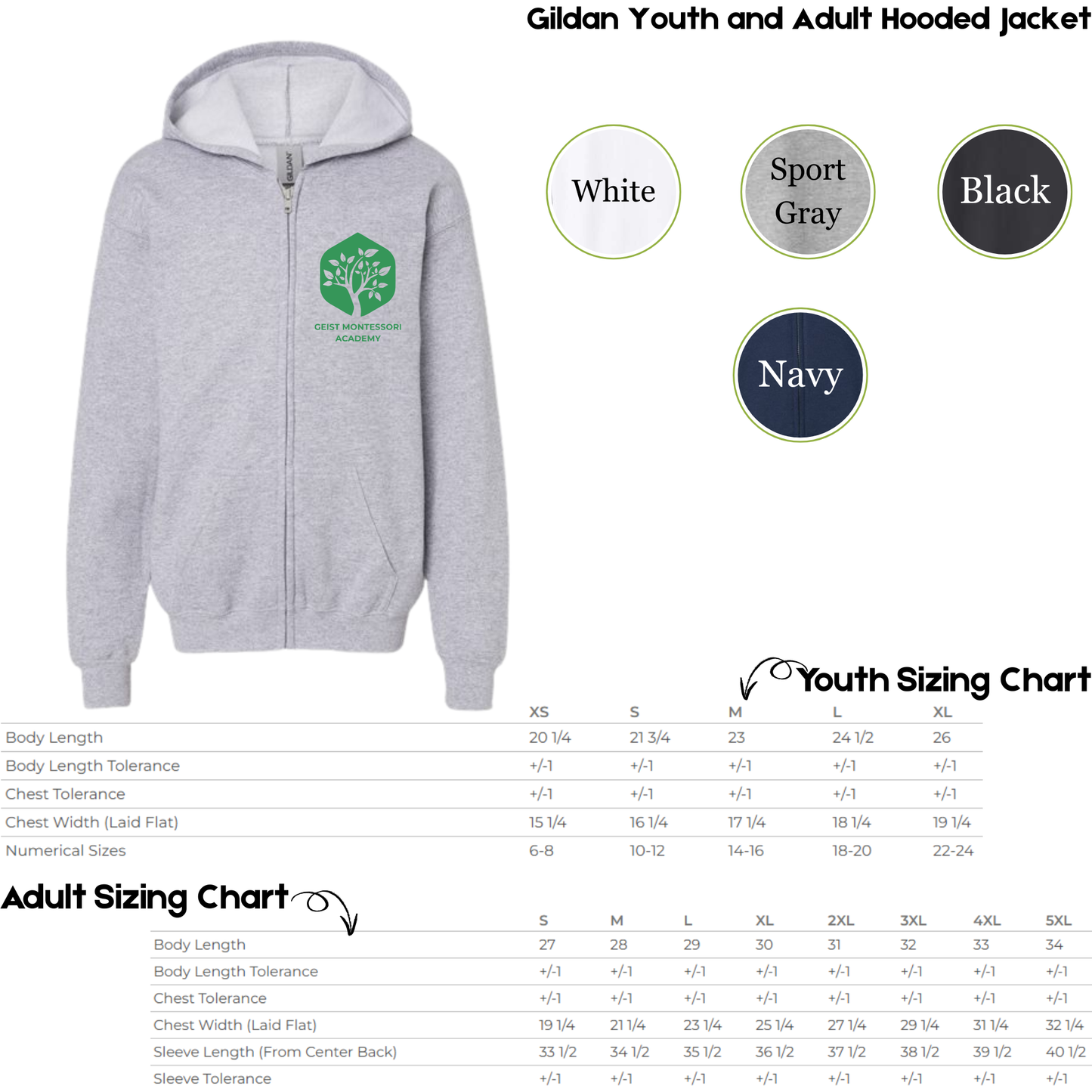 GMA- Logo Zip Up Hoodie