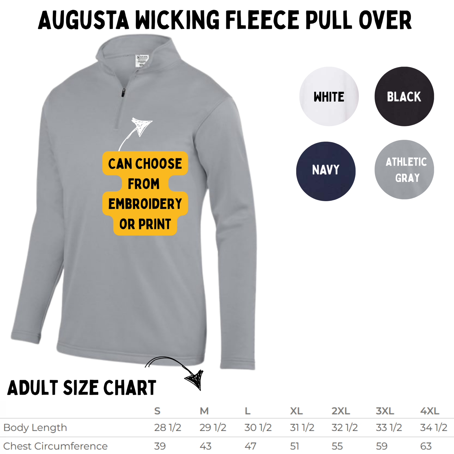 MVIS Augusta Wicking Fleece Pullover