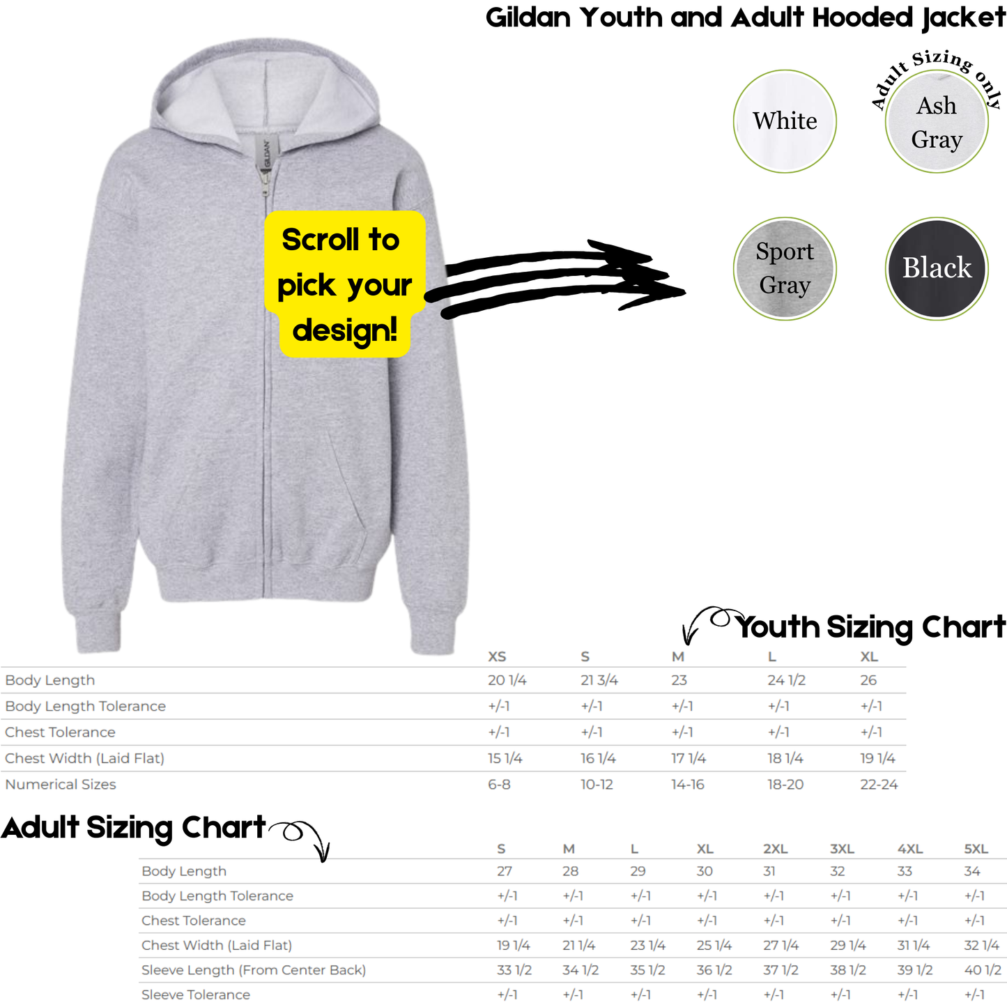 MVIS Gildan Youth and Adult Hooded Jacket