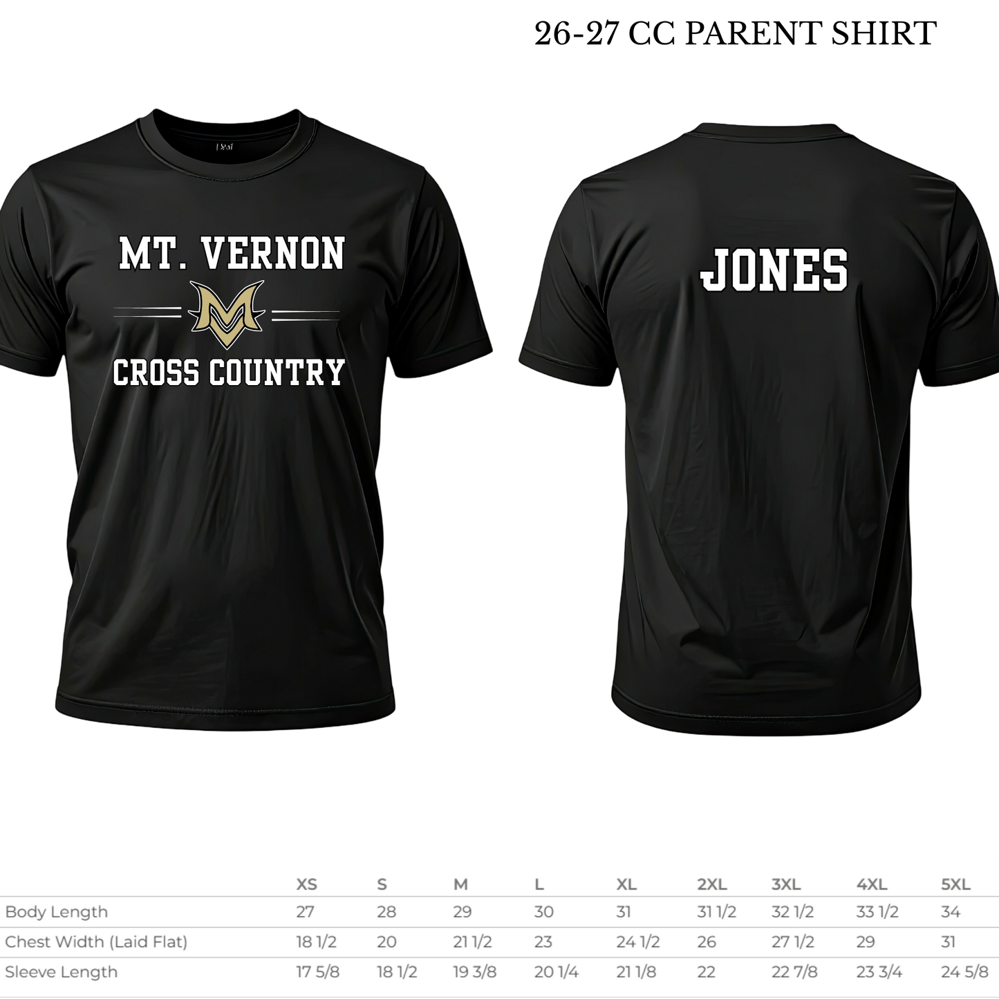 MVHSCC 26-27 PARENT Cross Country Shirt
