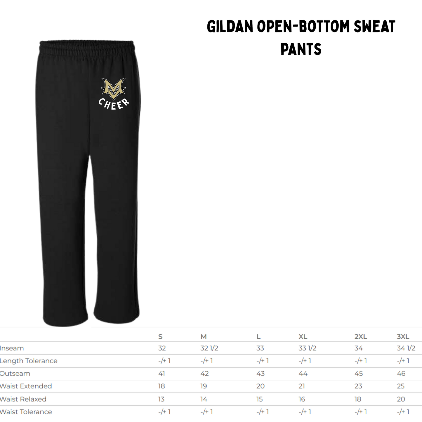 MVCheer Open-Bottom Sweatpants