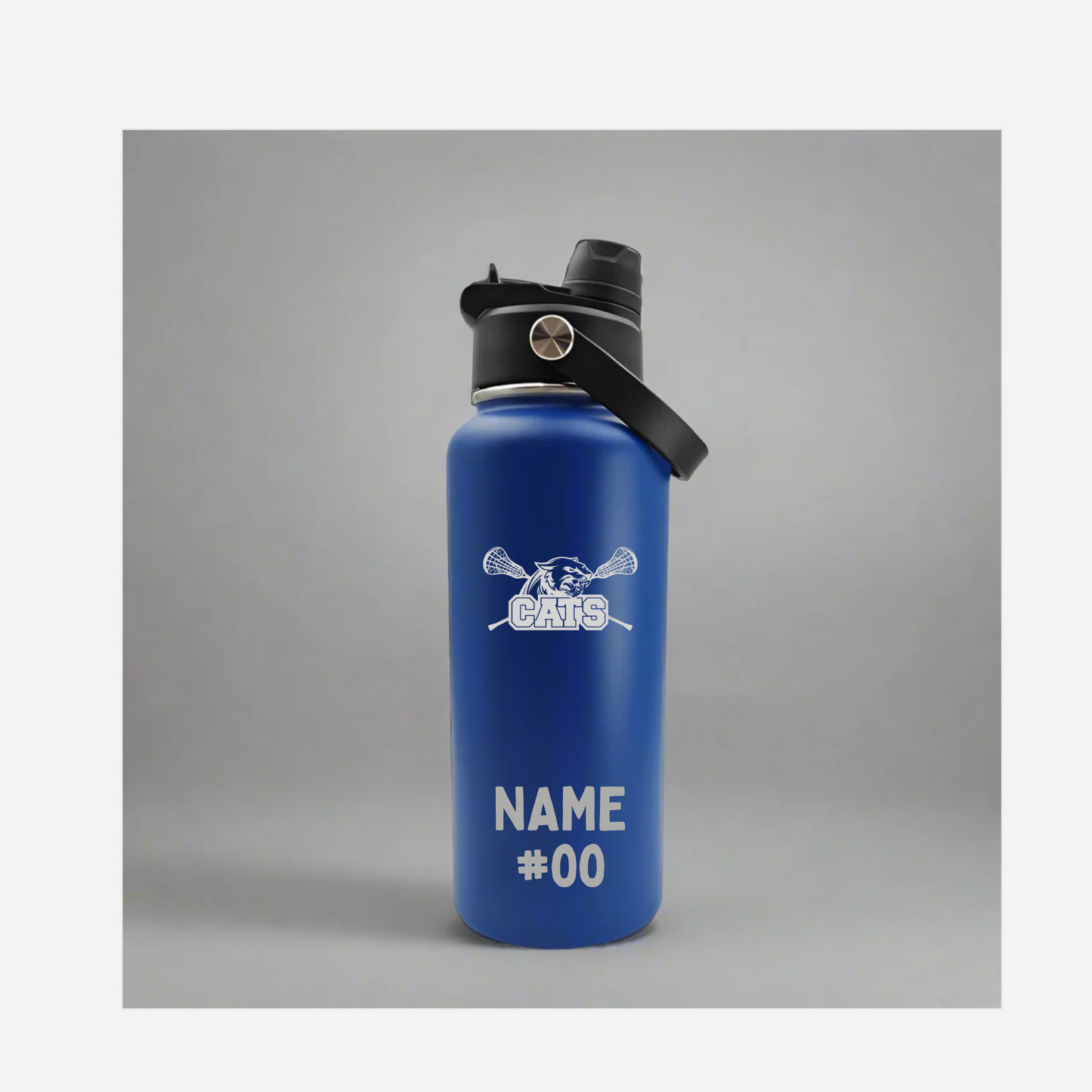 Cats Lacrosse Engraved Waterbottle