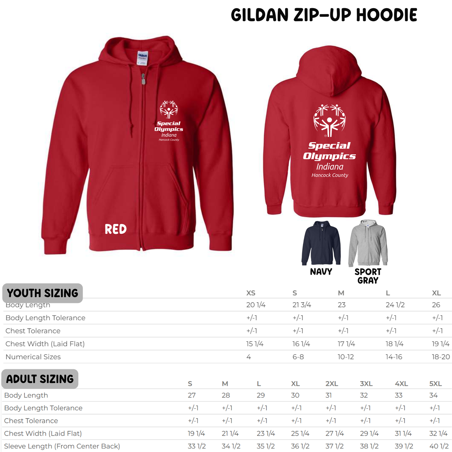 HCSO Gildan Zip Up Hoodie