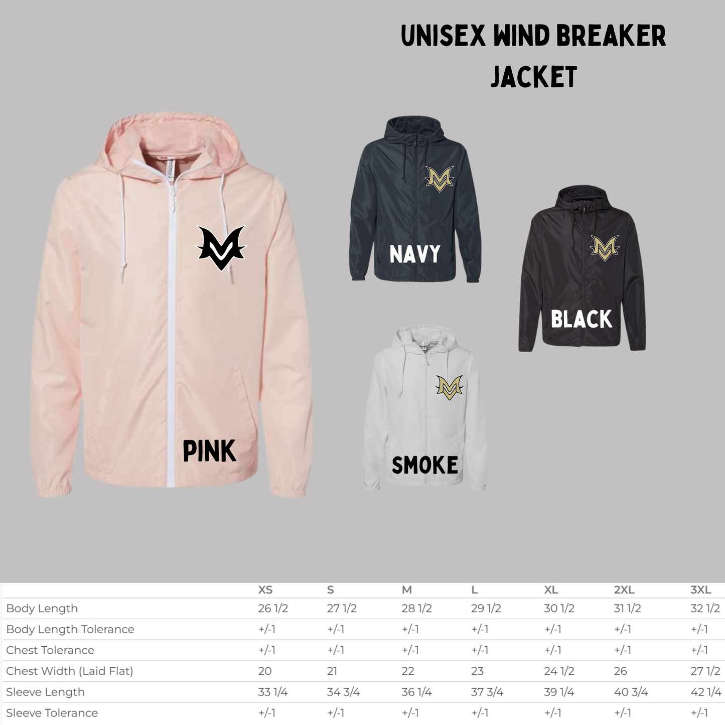 MV Full Zip Windbreaker- track