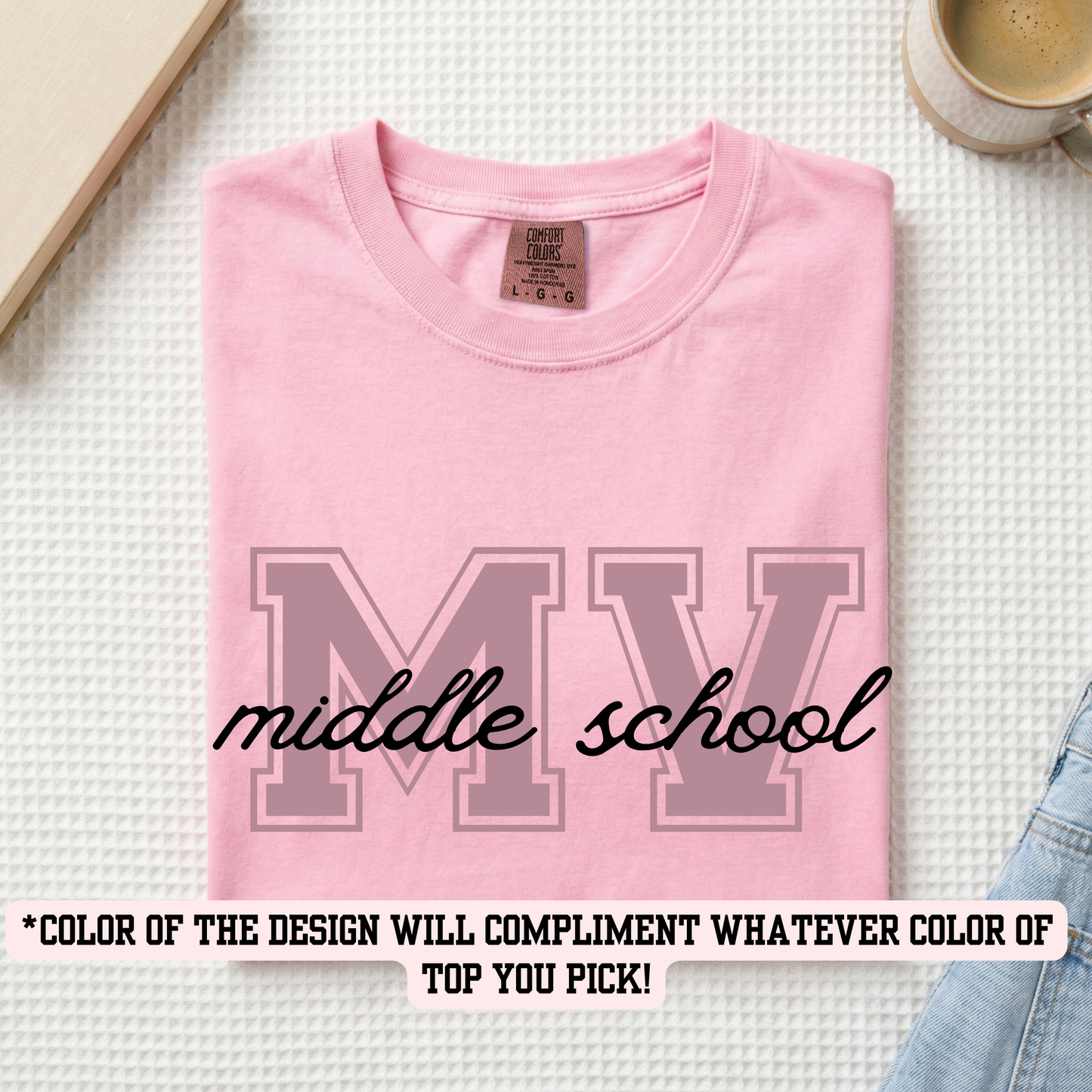 MVMS Monochromatic Varsity (YOU PICK TOP STYLE AND COLOR!)