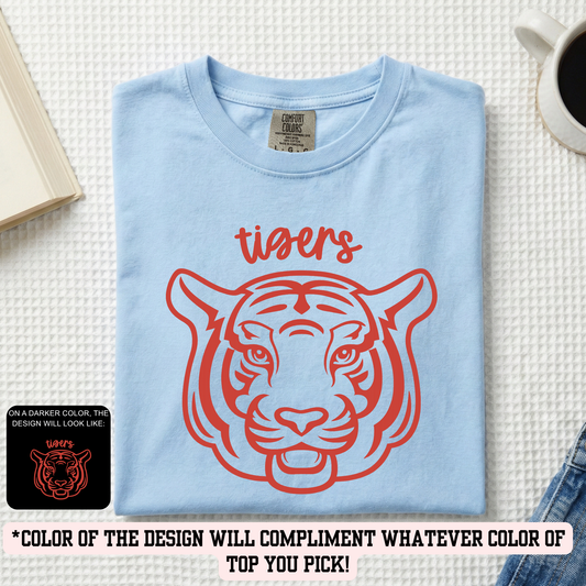 FELEM Tigers Outline (YOU PICK TOP STYLE AND COLOR!)