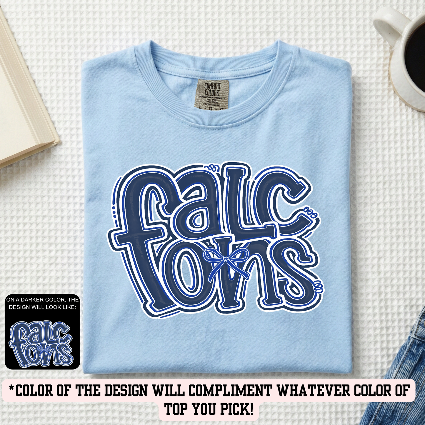 FCI navy bubble letters (YOU PICK TOP STYLE AND COLOR!)