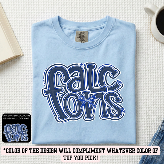 FCI navy bubble letters (YOU PICK TOP STYLE AND COLOR!)