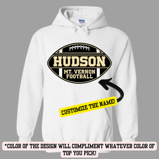 MVMS Football #8 (YOU PICK TOP STYLE AND COLOR!)
