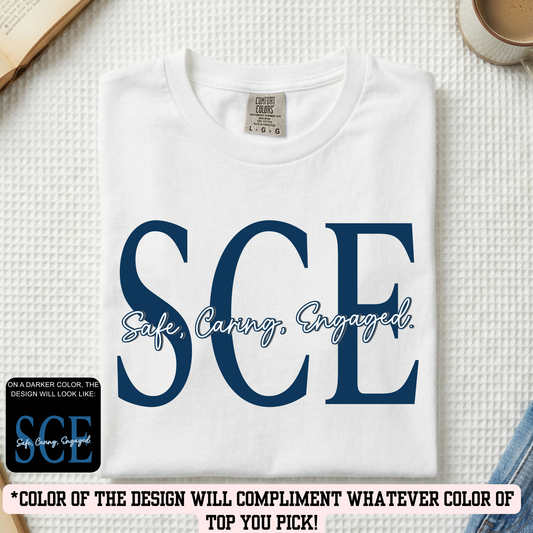 SCE Letters (YOU PICK TOP STYLE AND COLOR!)
