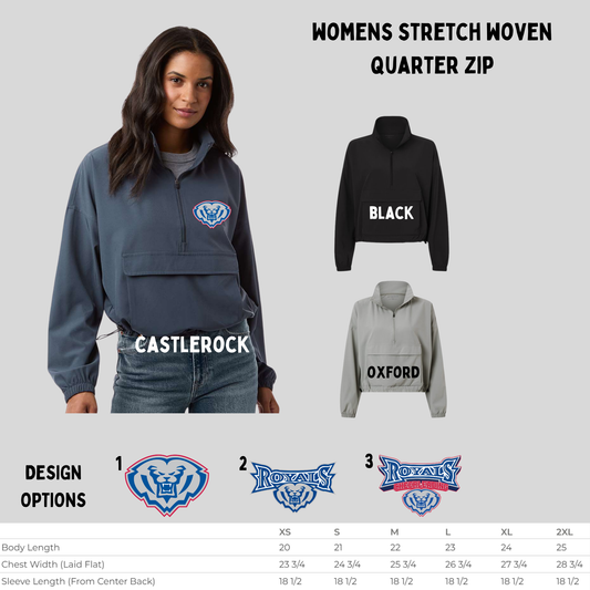 Womens Stretch Woven Quarter Zip HSECheer