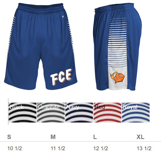 FCE Youth Badger Striped Athletic Shorts