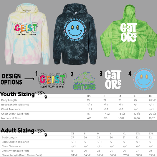 GES Tye-Dye Hoodie (Multiple Designs to choose from!)
