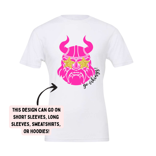 FES- Pink Faux Glitter Viking