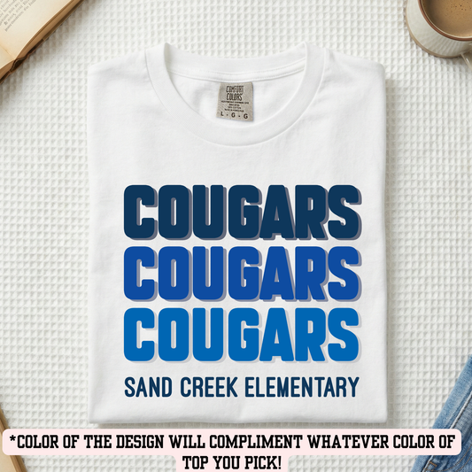 SCE 3D Cougars (YOU PICK TOP STYLE AND COLOR!)