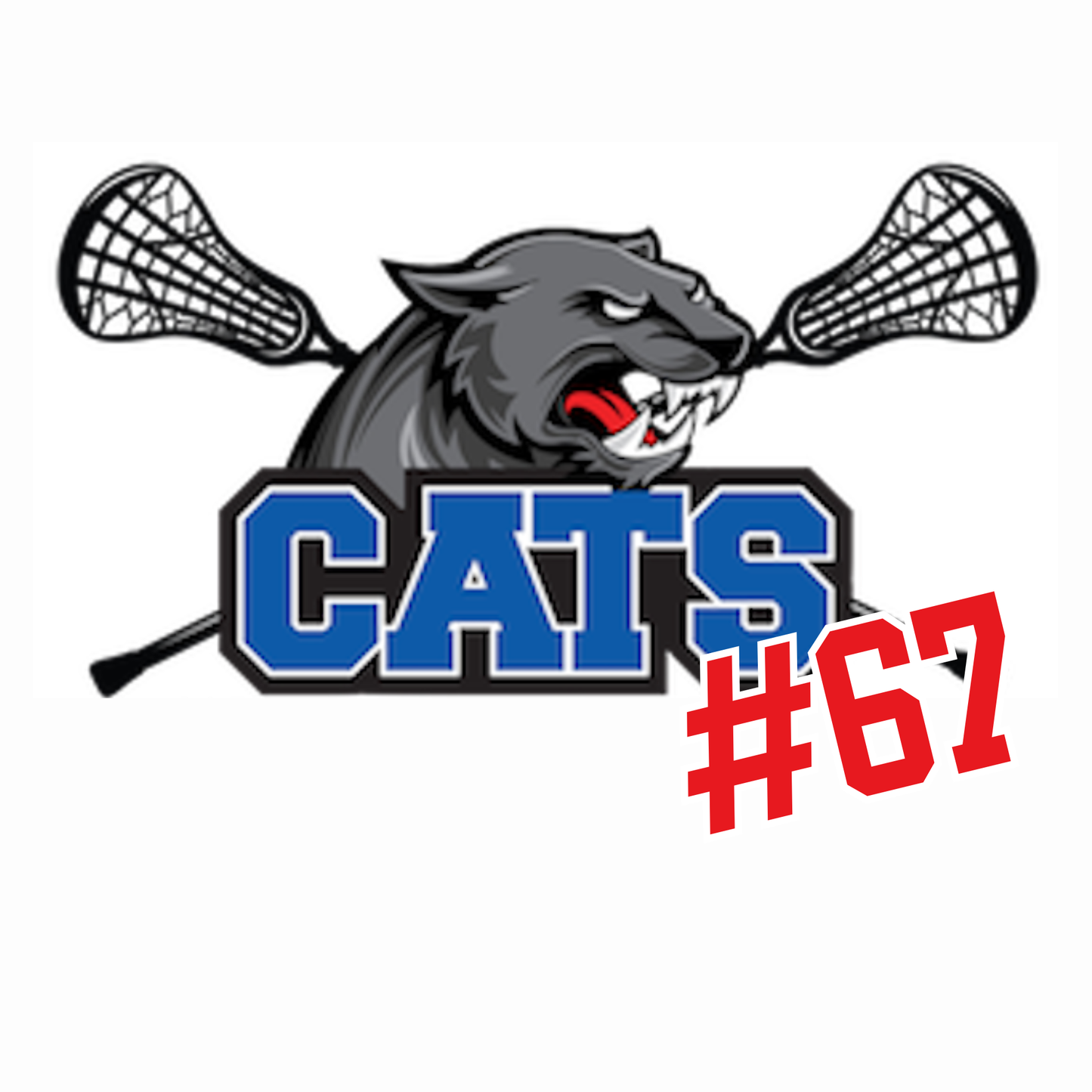 Cats Lacrosse Car Decal