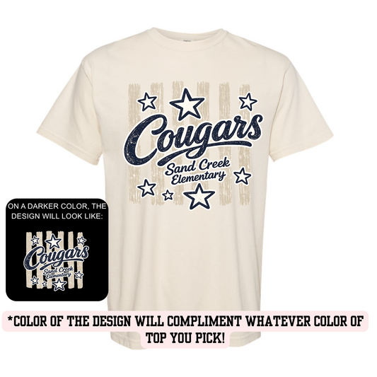 SCE Cougars Stripe (YOU PICK TOP STYLE AND COLOR!)