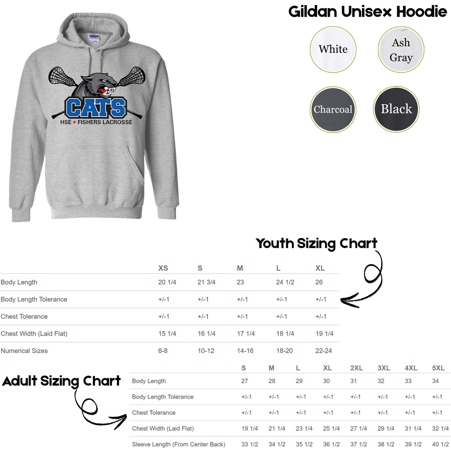 Cats Lacrosse Logo Hoodie
