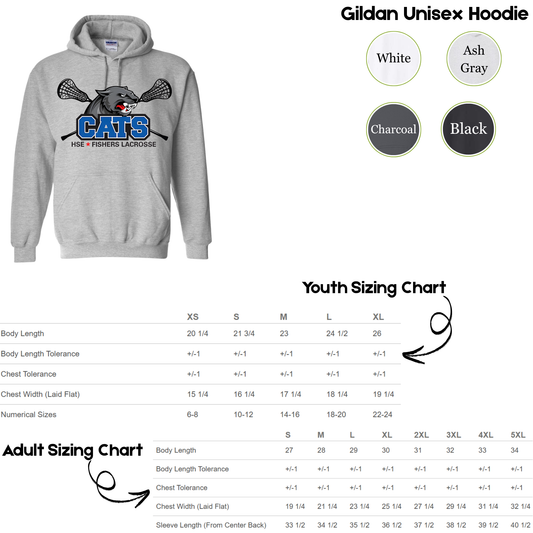 Cats Lacrosse Logo Hoodie