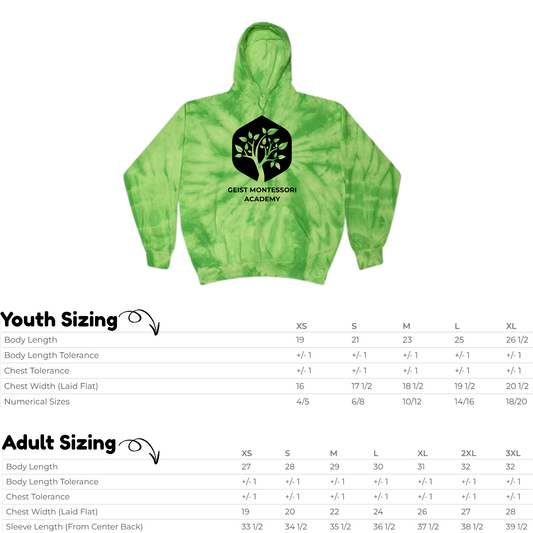 GMA- Green Tie-Dye Hoodie