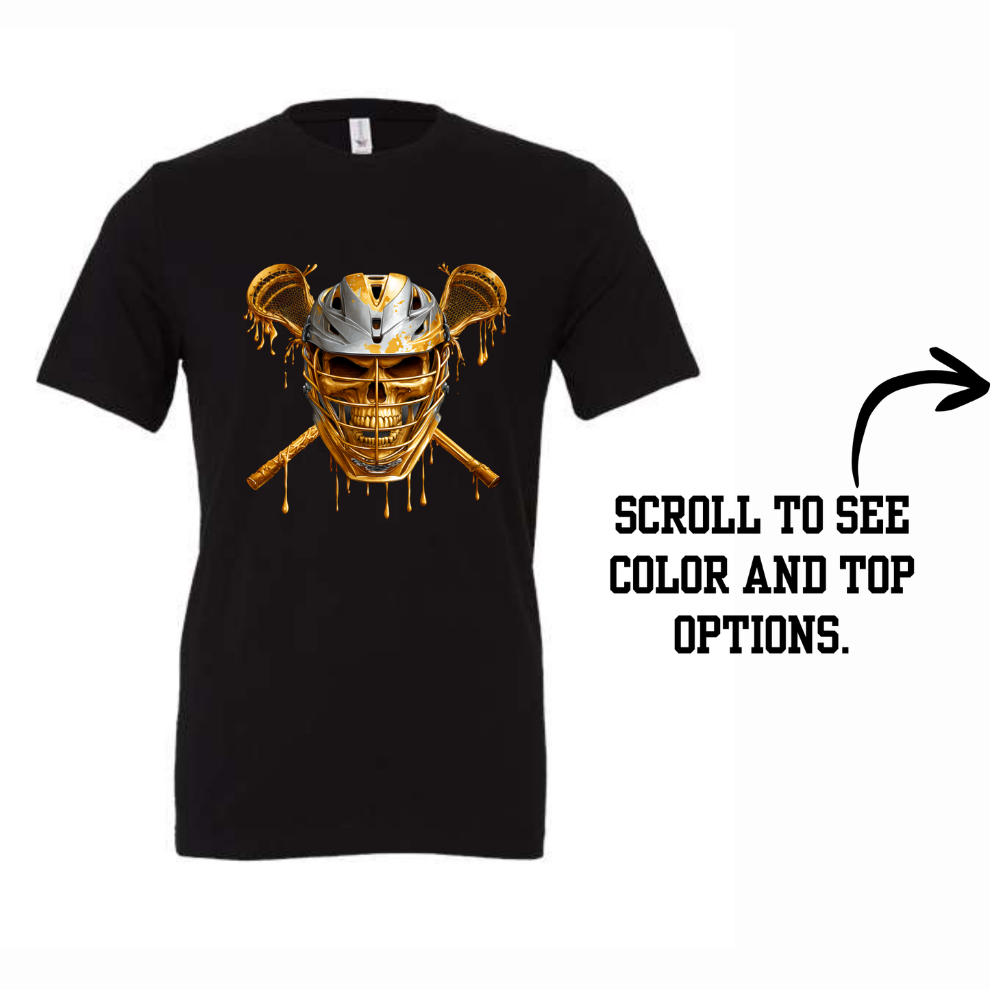 Gold Lacrosse Skull