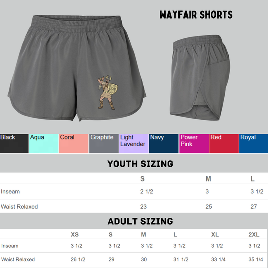 MVMS Girls and Women's Wayfair Shorts