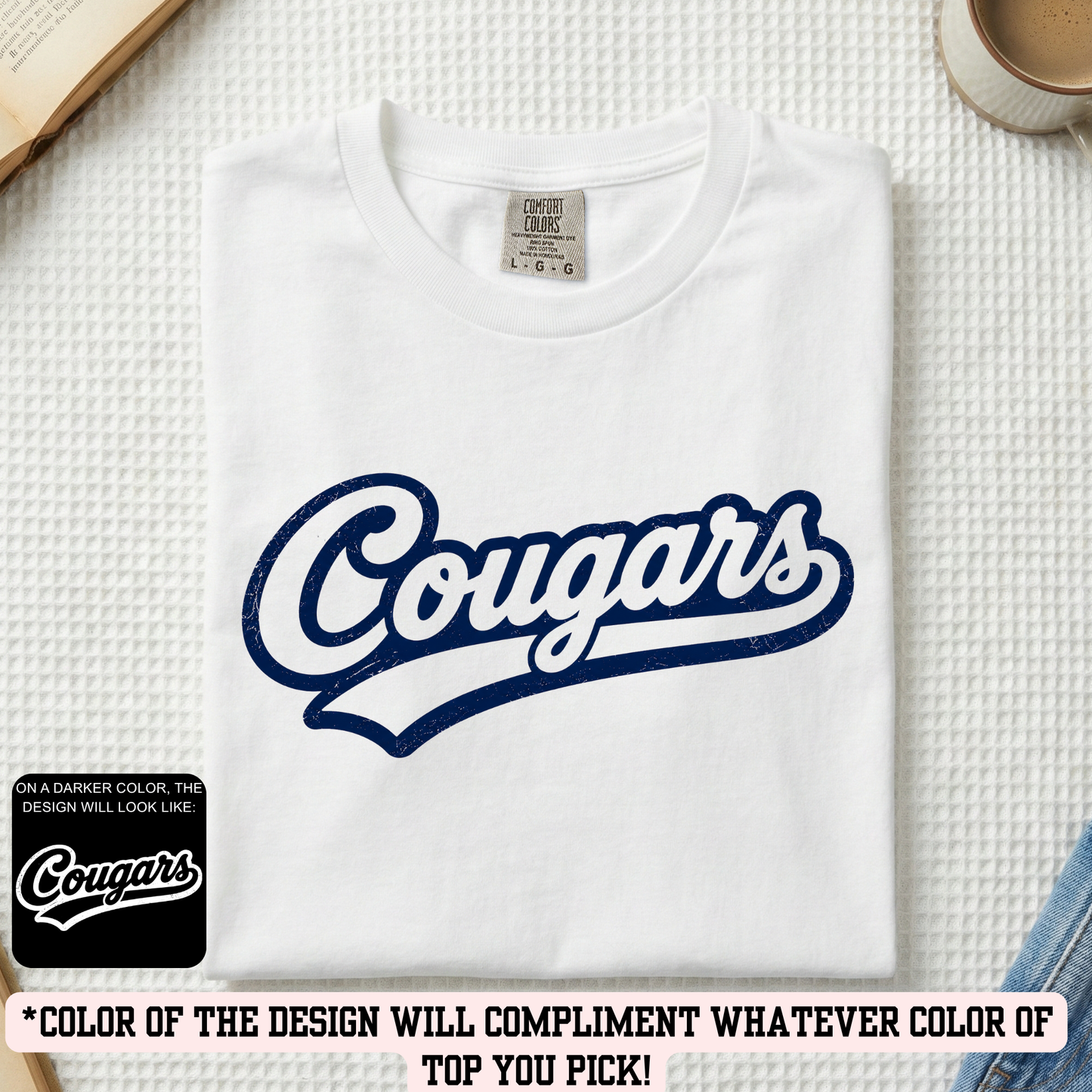 SCE Cougars Varsity Swoop (YOU PICK TOP STYLE AND COLOR!)