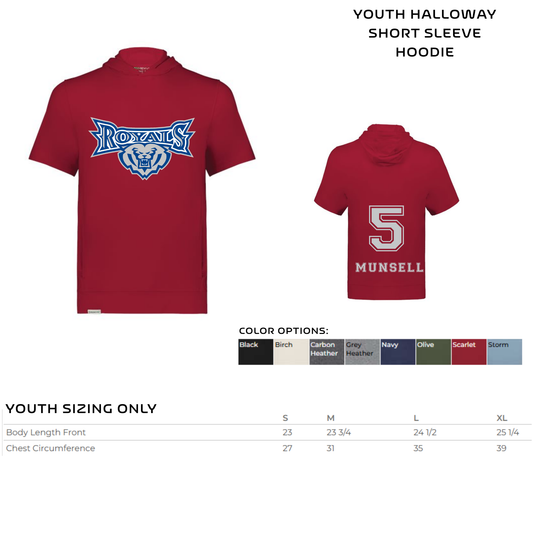 YOUTH Baseball short-sleeved hoodie- HSE #2
