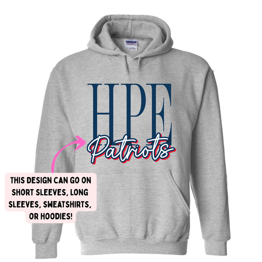 HPE Patriots Word Art (YOU PICK TOP STYLE AND COLOR!)