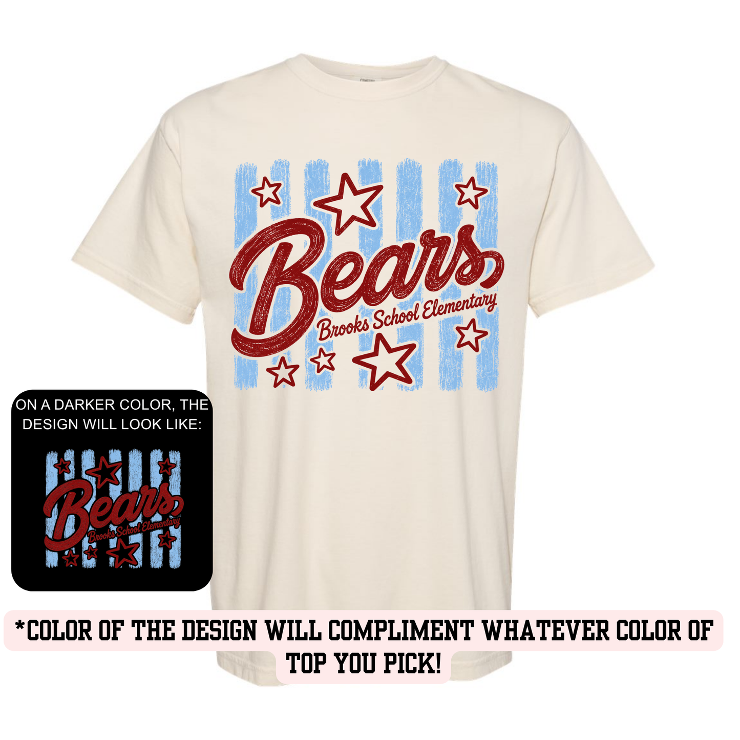 BSE Bear Stripes (YOU PICK TOP STYLE AND COLOR!)