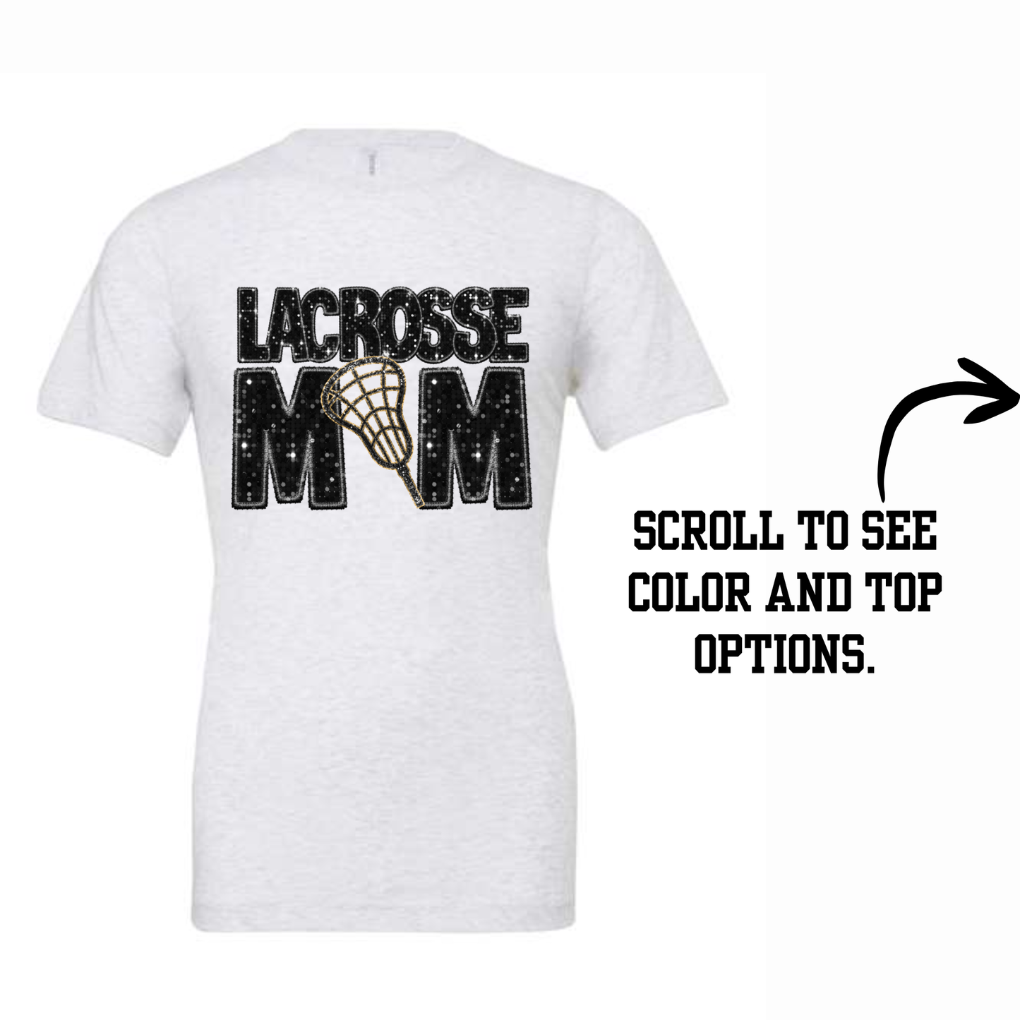 Faux Glitter Lacrosse Mom
