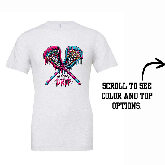 Pink and Blue Lacrosse Drip