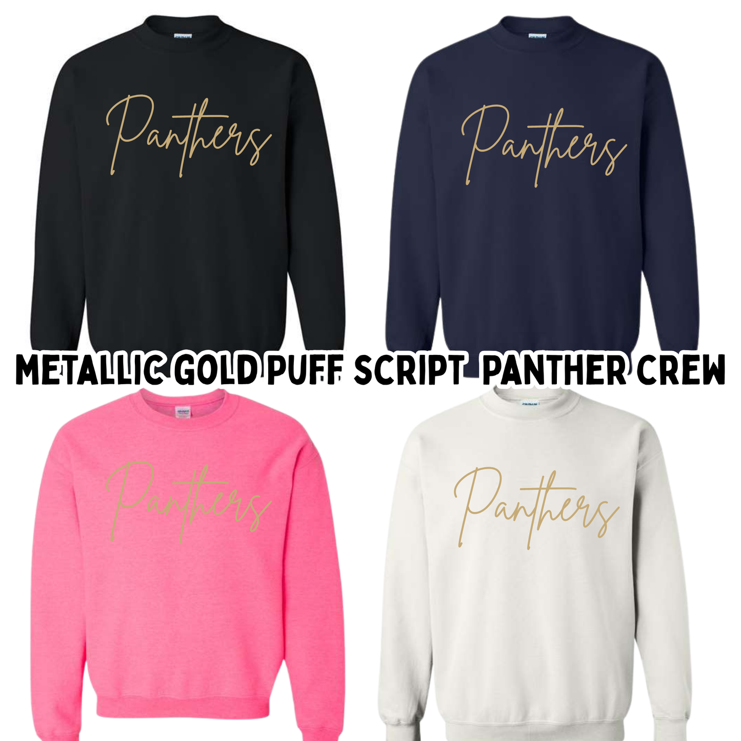 HIJH Metallic Gold Puff Sweatshirt (GILDAN)