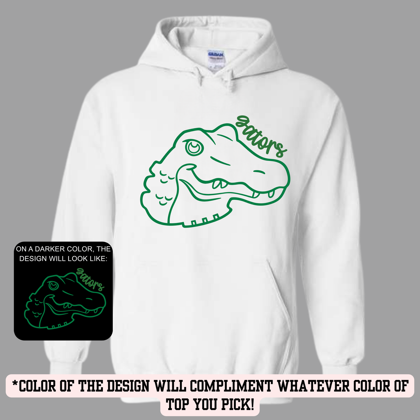 GES Gators Script Logo (YOU PICK TOP STYLE AND COLOR!)