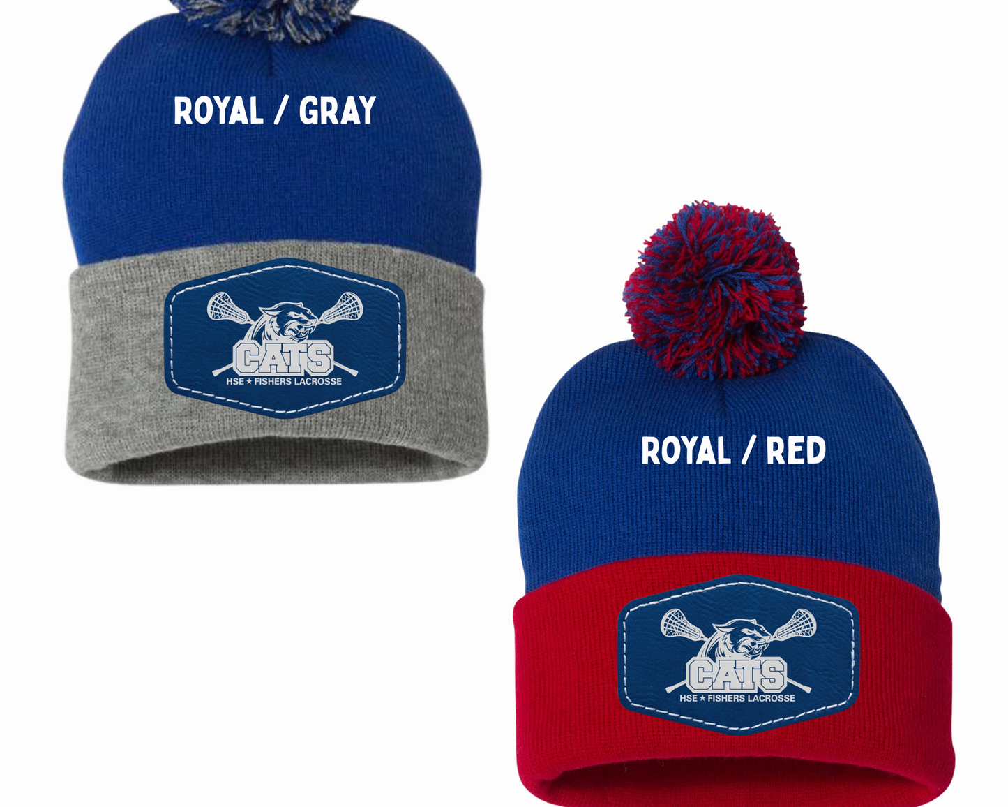 Cats Lacrosse Pom Beanie