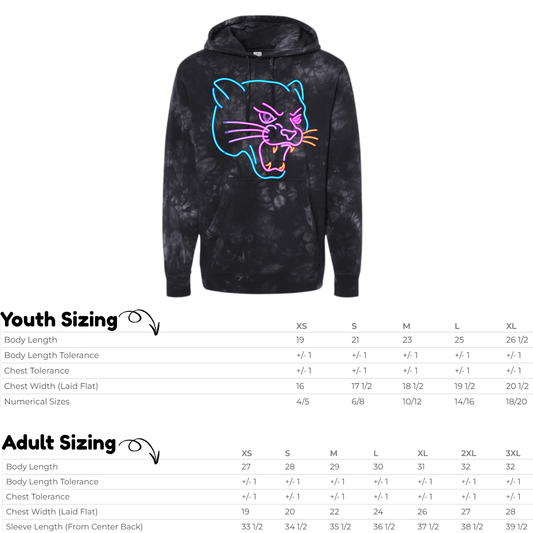 HIJH Black Tie-dye Hoodie
