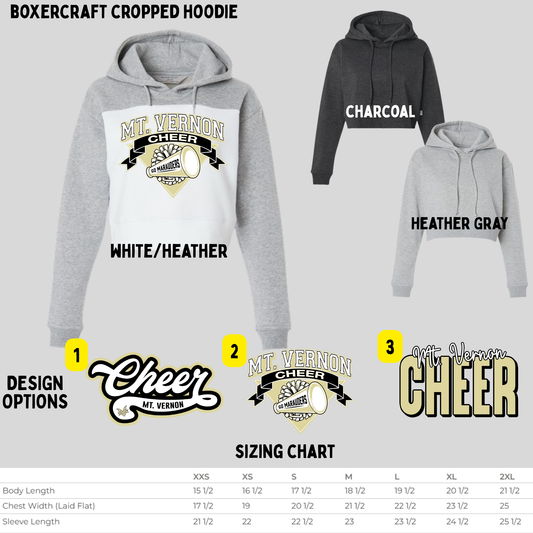 MVCheer Boxercraft Cropped Hoodie