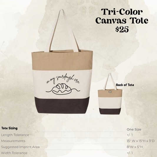 In My Sourdough Era Tri-color TOTE