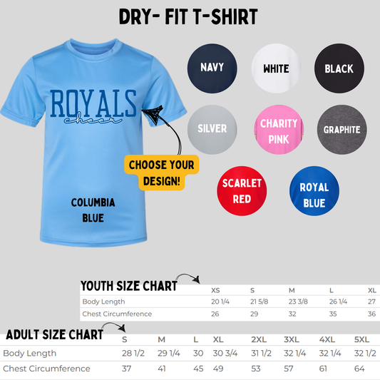Dry-Fit Tee (Choose your color and design!) HSECHEER