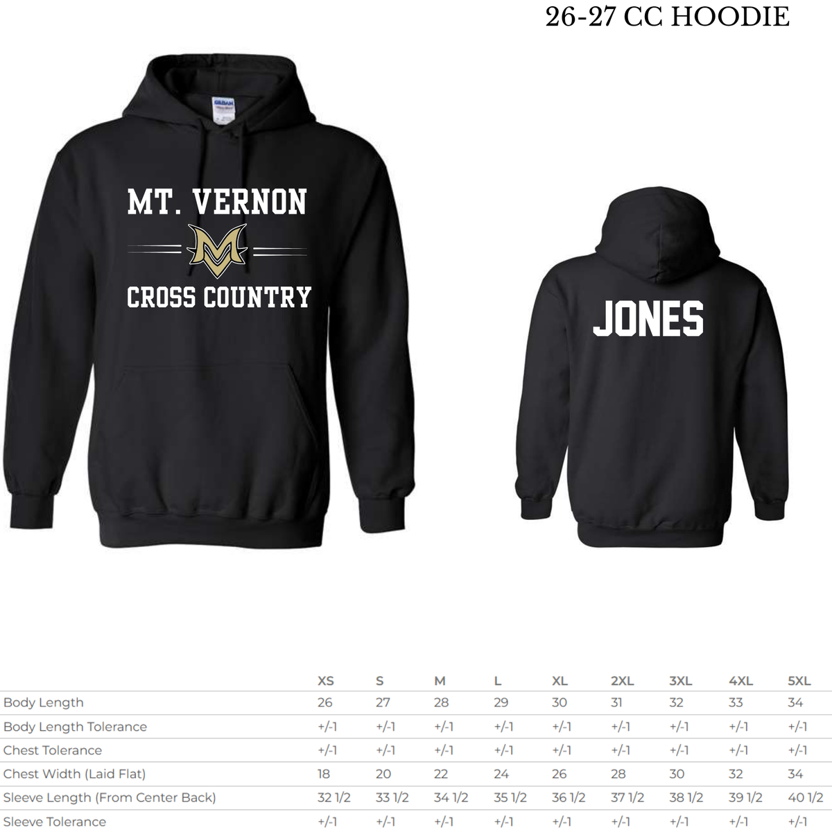 MVHSCC 26-27 Cross Country Hoodie