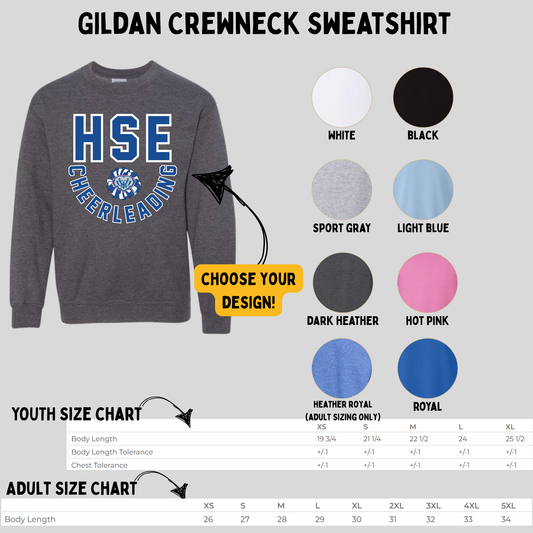 Crewneck Sweatshirt (Choose your color and design!) HSECHEER