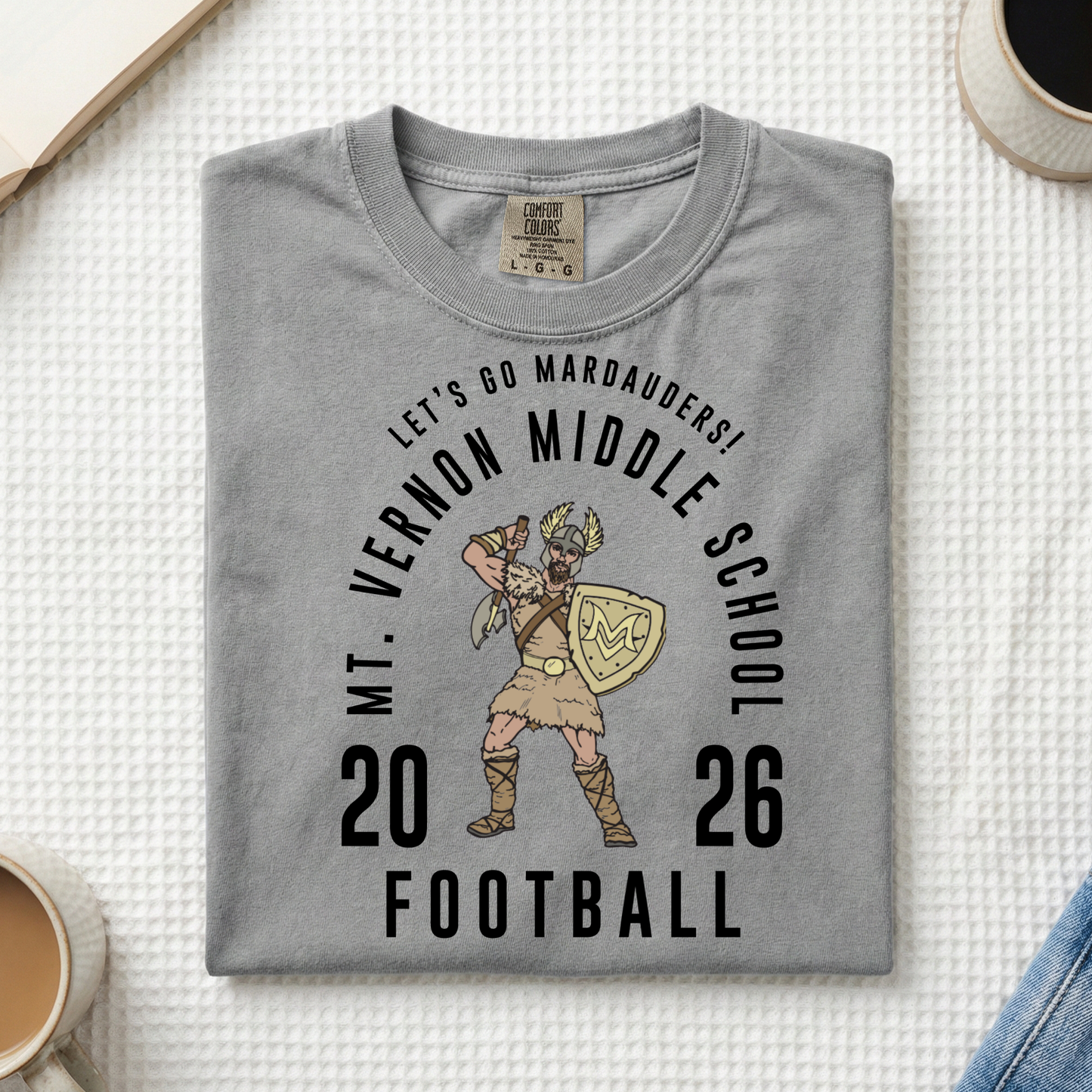 MVMS Football #3 (YOU PICK TOP STYLE AND COLOR!)