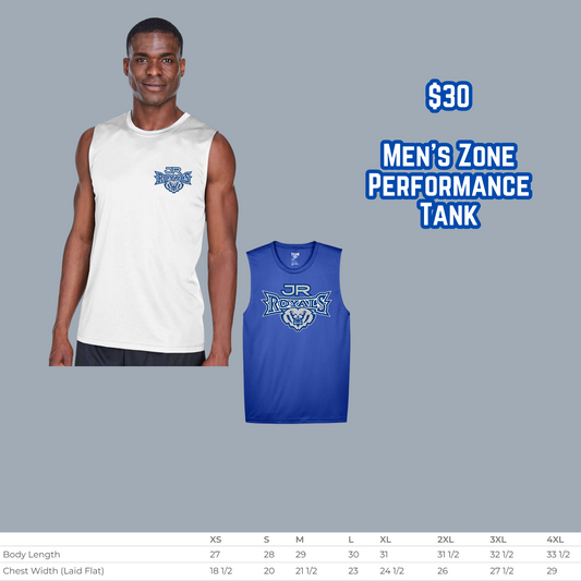 Jr. Royals Men Zone Performance Tank top