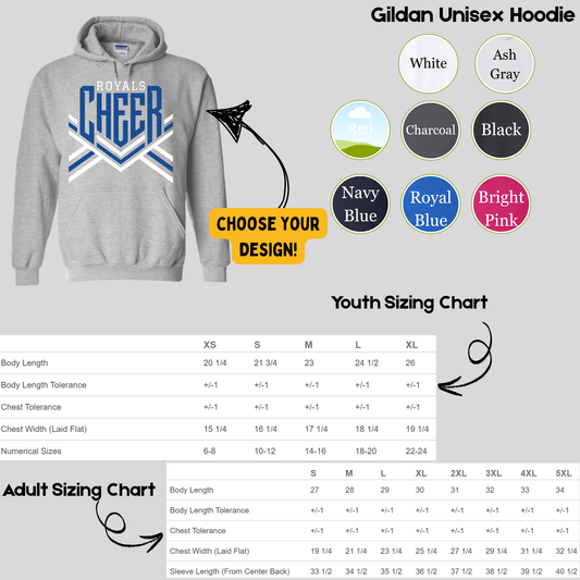 Hoodie Sweatshirt (Choose your color and design!) HSECHEER
