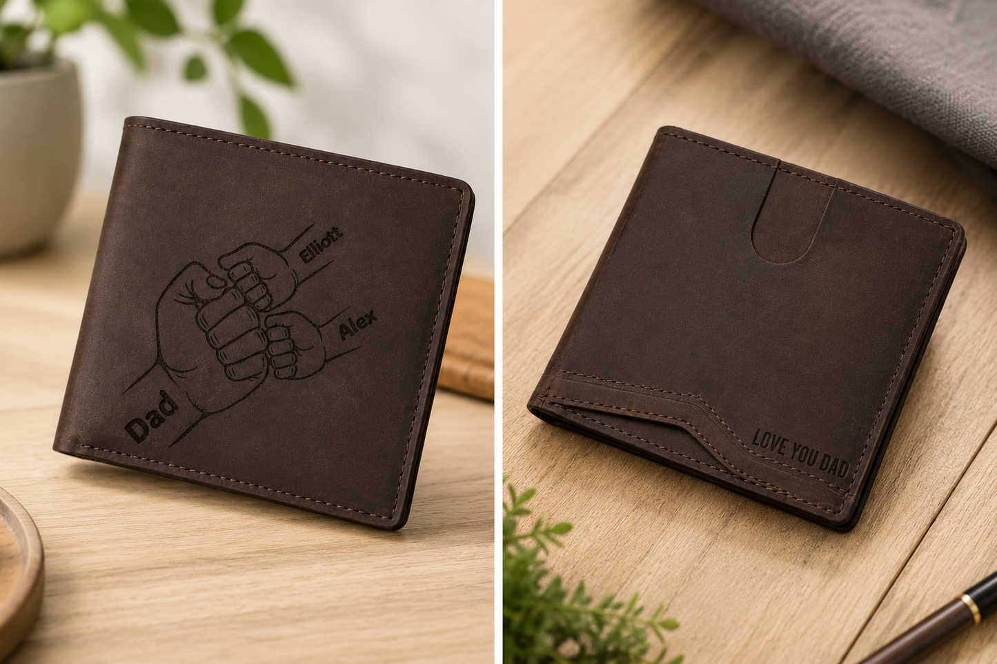 Personalized Slim Leather Wallet