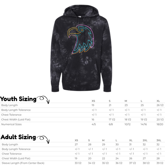 HPE "Neon" Patriot Tie-dye hoodie