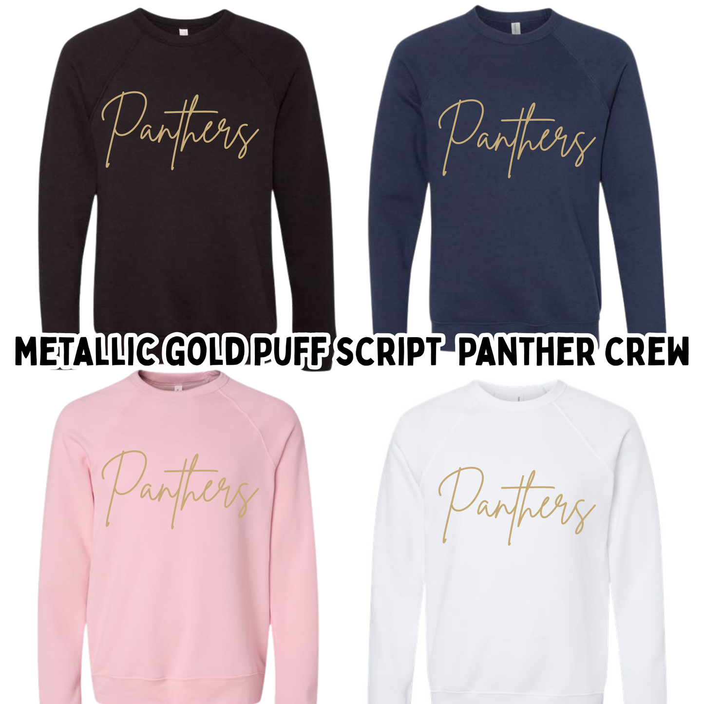 HIJH Metallic Gold Puff Sweatshirt (BELLA CANVAS)