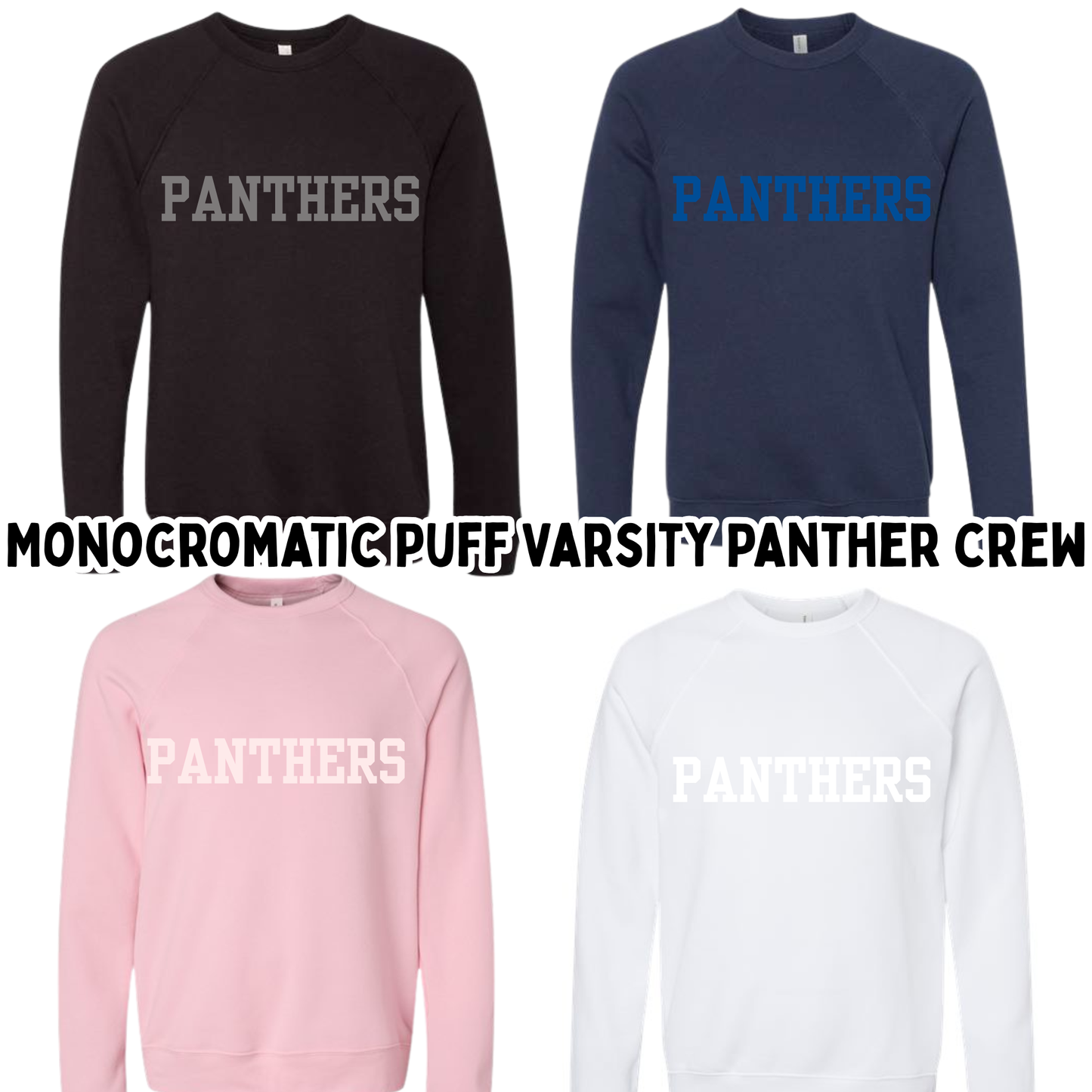 HIJH Monocromatic Varsity Puff Sweatshirt (BELLA CANVAS)